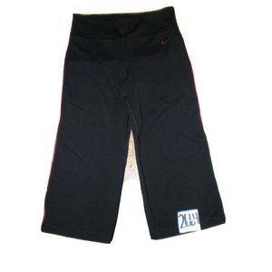 Nike Fit Dry Yoga Capris Exercise Workout Fitness Black/Pink